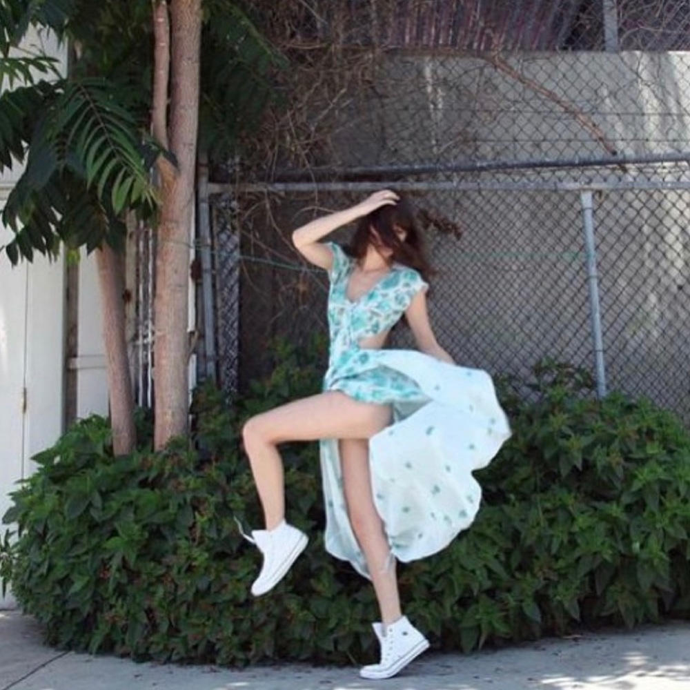 Sheer Floral Dress